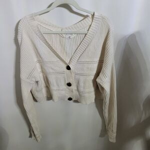 Aeropostale Women's Cream Sweater, Size Small